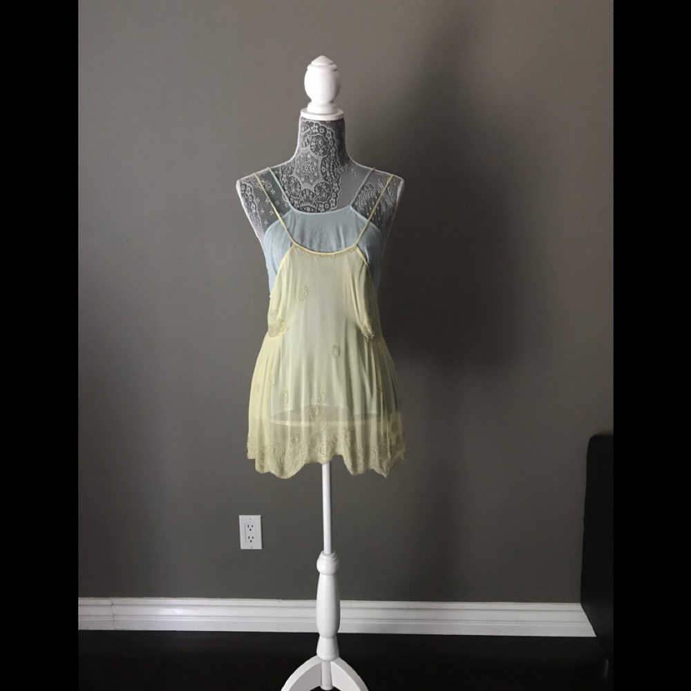 BCBG sheer top
